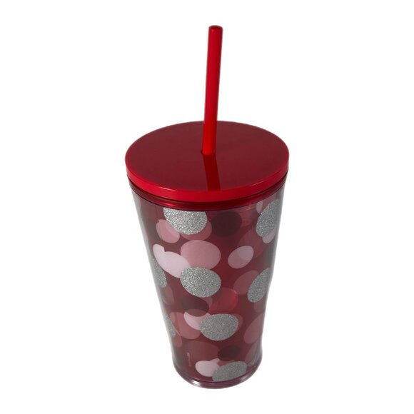 2019 Starbucks Holiday 16oz DW Cold Cup Red with Silver Glitter, Pink, White EUC - Picture 3 of 9